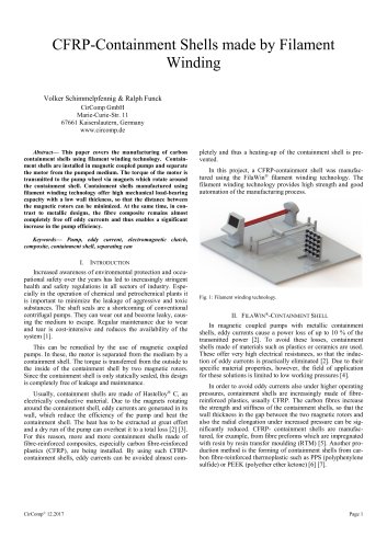 CFRP-Containment Shells made by Filament Winding