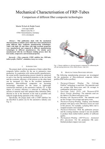 Mechanical Characterisation of FRP-Tubes