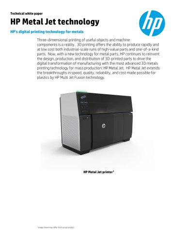 HP Metal Jet technology