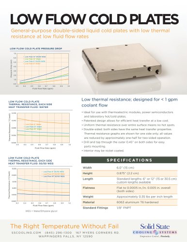 LOW FLOW COLD PLATES