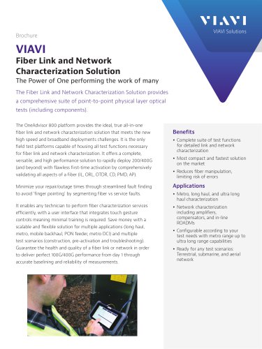 Fiber Link and Network Characterization Solution