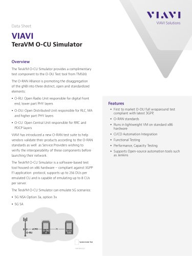 TeraVM O-CU Simulator