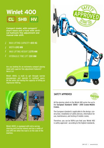 Winlet 400-CL-SHB-HV (V3) English