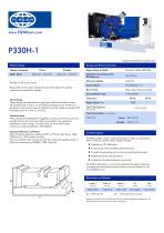 P330H-1 (330 kVA) 3 Phase Open Generator Set