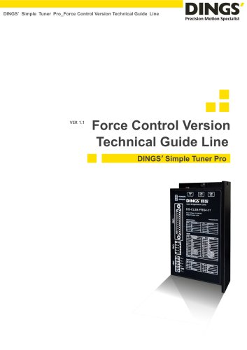 DINGS' Simple Tuner Pro_Force Control Version Technical Guide Line