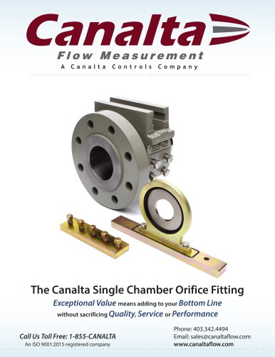 The Canalta Single Chamber Orifice Fitting