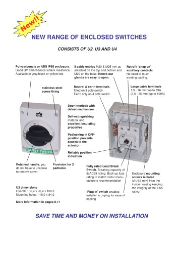 Enclosed switches 16-800A 