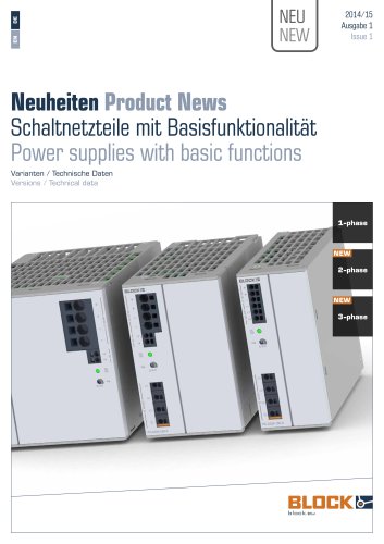 Product News Power supplies with basic functions