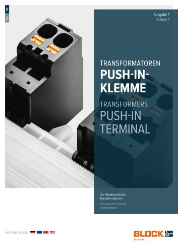 PUSH-IN TERMINAL TRANSFORMERS