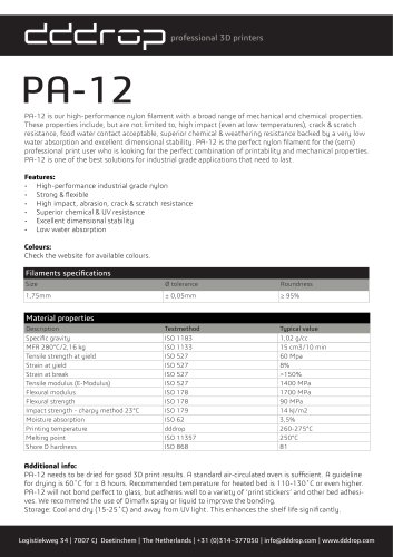 Datasheet PA-12
