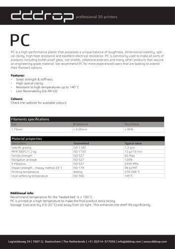 Datasheet PC