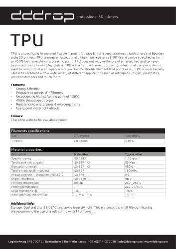 Datasheet TPU