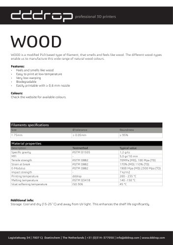 Datasheet WOOD
