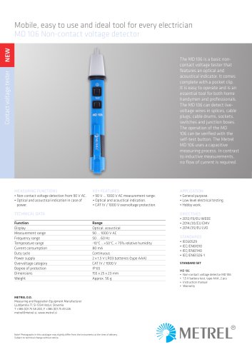 MD 106 Non Contact Voltage Detector EN