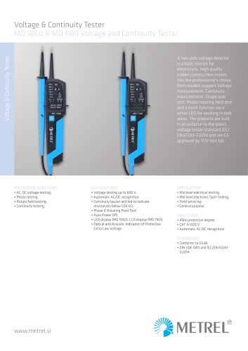 MD 1060 LED Voltage/Continuity Tester EN