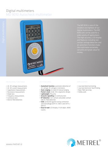 MD 9010 General Purpose Autocheck Digital Multimeter EN