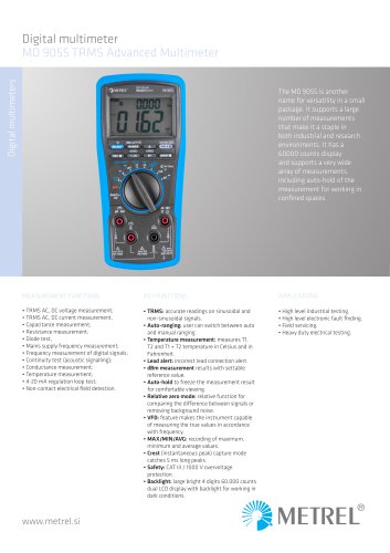 MD 9055 TRMS Advanced Multimeter EN