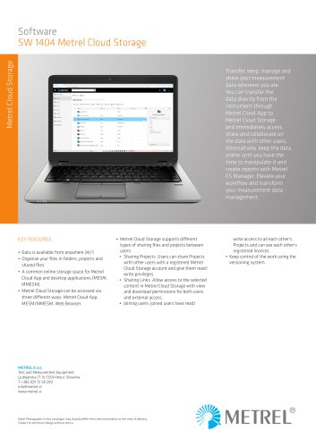 SW 1404 Metrel Cloud Storage
