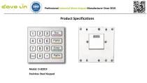 D-8201F Metal Keypad Data sheet