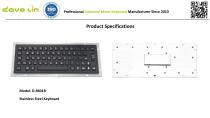 D-8601B Metal Keyboard Data sheet