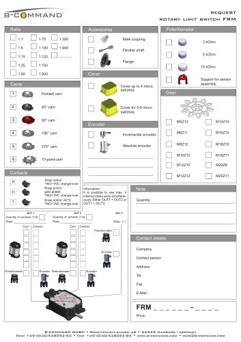 Rotary Limit Switch FRM Request Form B-COMMAND