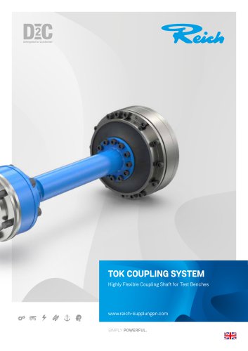 TOK Coupling System Highly Flexible Coupling Shafts for Test Benches