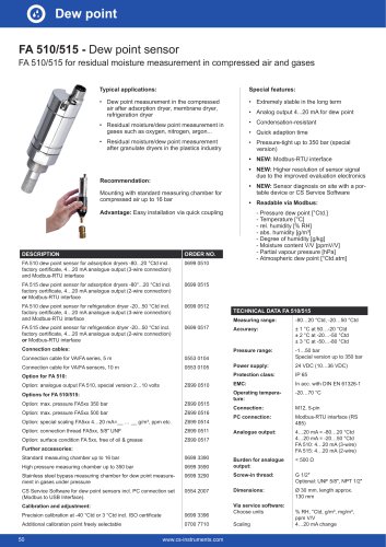 Data sheet FA 510