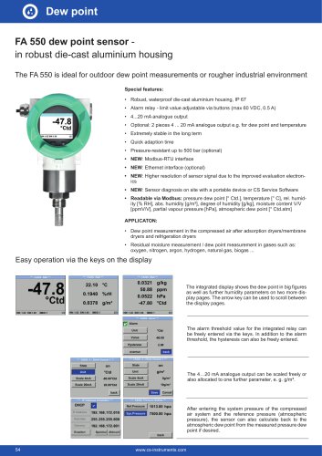 Data sheet FA 550 - EN