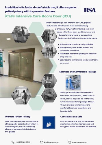 iCat® Intensive Care Room Door