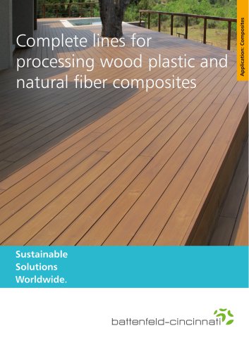 Complete lines for processing wood plastic and natural fiber composites