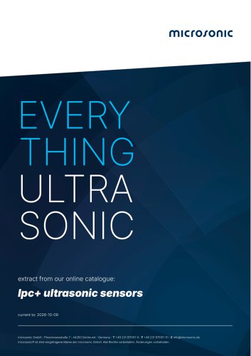 lpc+ ultrasonic sensors