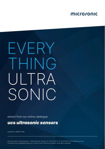 ucs ultrasonic sensors