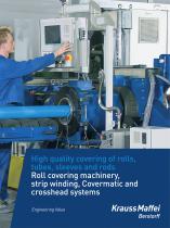 Roll covering machinery, strip winding, Covermatic and crosshead systems