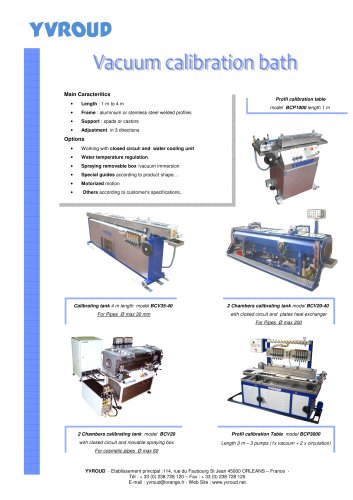 Vacuum calibration bath