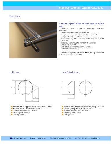 CreatorOptics Rod Lenses