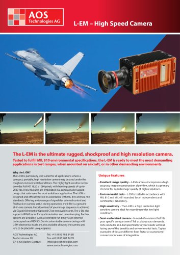 L-EM – High Speed Camera