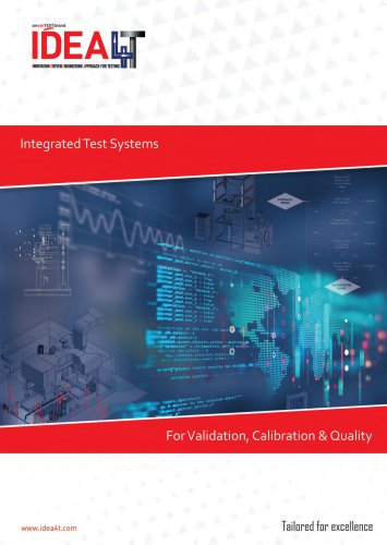 IDEA4T Integrated Test Systems for Validation, Calibration and Quality Catalogue