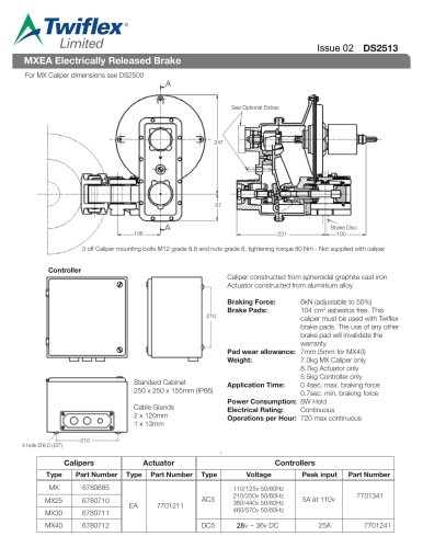 DS2513 MXEA Electrically Released Brake