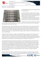 Waterproof 16 keys stainless steel panel mount keypad