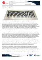 Waterproof Industrial stainless steel panel mount keyboard with LED backlight