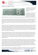 Waterproof Stainless steel panel mount keyboard with integrated trackball mouse