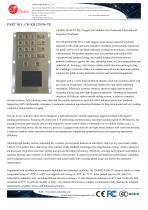 Waterproof Stainless steel panel mount numeric keypad with integrated touchpad mouse