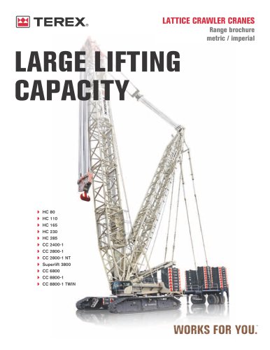 Lattice boom crawler cranes CC