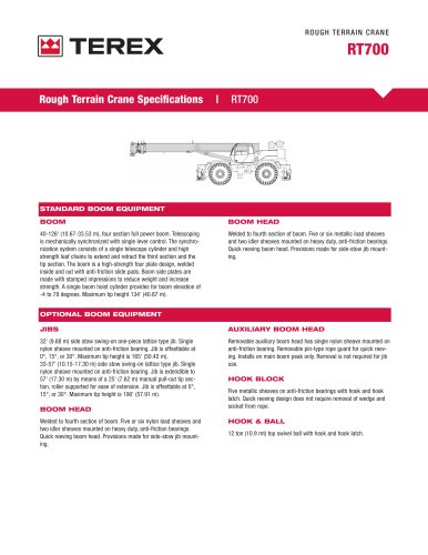 rough terrain telescopic crane RT775