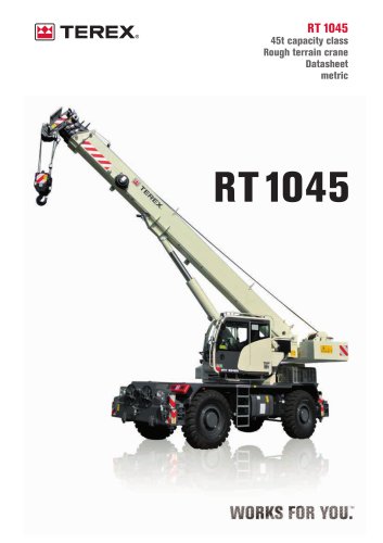 RT 1045 45t capacity class Rough terrain crane Datasheet metric