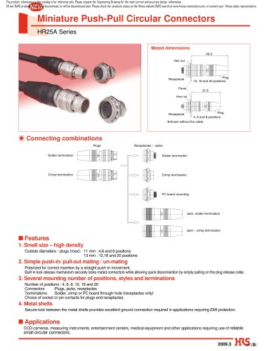 Miniature Push-Pull Circular Connectors