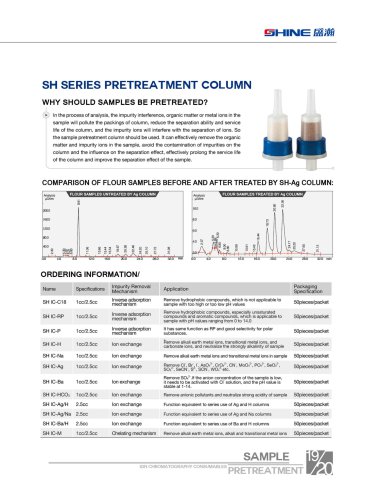 SHINE-Pretreatment column