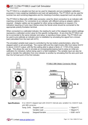 PT100LS - Electronic Calibration Equipment