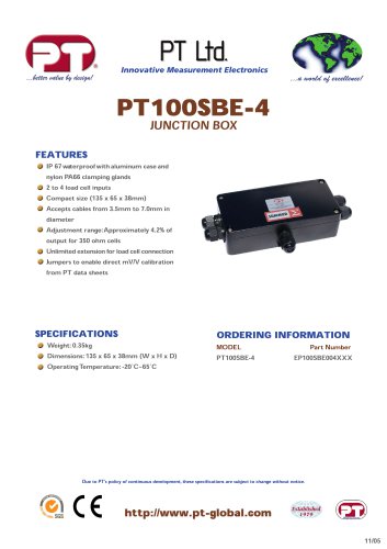 PT100SBE-4 IP67 Aluminum - Summer & Junction Boxes