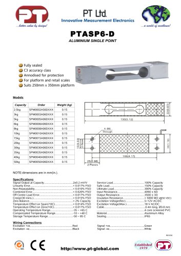 Single Point Load Cells-Aluminium, Low Cost, 250x350mm platform